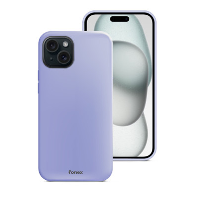 Immagine di Fonex cover Pure Touch in silicone per Apple iPhone 15 Plus | Viola