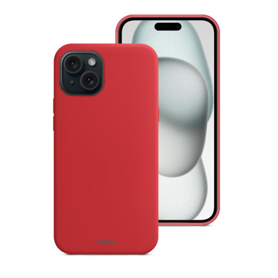 Immagine di Fonex cover Pure Touch in silicone per Apple iPhone 15 Plus | Rosso