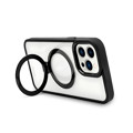 Immagine di Fonex cover Mag Stand con magnete e supporto per Apple iPhone 15 | Bordo Nero