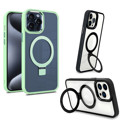 Immagine di Fonex cover Mag Stand con magnete e supporto per Apple iPhone 15 Pro | Bordo Verde