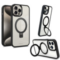 Immagine di Fonex cover Mag Stand con magnete e supporto per Apple iPhone 15 Pro Max | Bordo Nero