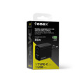 Immagine di Fonex caricatore da rete 65W GaN con porta USB + Type-C (PD) | Nero
