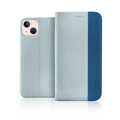 Immagine di Fonex custodia a libro D-mood in tessuto e TPU per Apple iPhone 13 Mini | Azzurro e blu