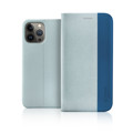 Immagine di Fonex custodia a libro D-mood in tessuto e TPU per Apple iPhone 13 Pro Max | Azzurro e blu