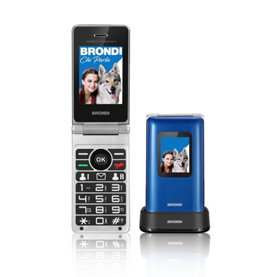 Immagine di Brondi telefono cellulare Amico Prezioso per anziani Dual sim | Blu