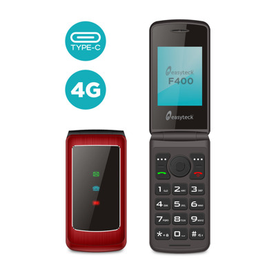 Immagine di Easyteck telefono cellulare F400 4G VoLTE | Rosso