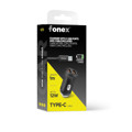 Immagine di Fonex caricatore auto 12W con 2 porte USB e cavo Type-C  | Nero