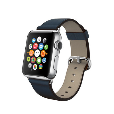 Immagine di Fonex cinturino di ricambio per Apple Watch da 38 mm in pelle | Blu