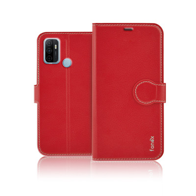 Immagine di Fonex custodia a libro Identity in similpelle per Oppo A53S/A53 | Rosso