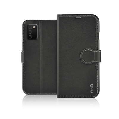 Immagine di Fonex custodia a libro Identity in similpelle per Samsung Galaxy A03S | Nero