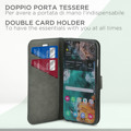 Immagine di Fonex custodia a libro Identity in similpelle per IPhone 14 | Blu