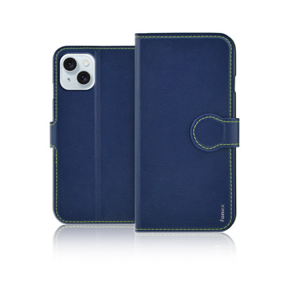 Immagine di Fonex custodia a libro Identity in similpelle per Apple iPhone 15 | Blu