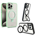 Immagine di Fonex cover Mag Stand con magnete e supporto per Apple iPhone 15 Pro Max | Bordo Verde