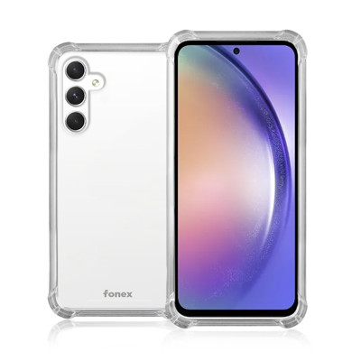 Immagine di Fonex cover Mols Basic antiurto per Samsung Galaxy A55 5G con angoli e retro rinforzati |Trasparente