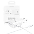 Immagine di Samsung caricatore da rete 15W con porta USB e cavo Type-C | Bianco