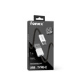 Immagine di Fonex cavo carica e dati 60W in tessuto ultraresistente USB to Type-C | 1 m | Nero