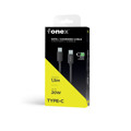 Immagine di Fonex cavo carica e dati 20W Type-C to Type-C | 1,5 m | Nero