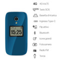 Immagine di Easyteck telefono cellulare senior S400 4G VoLTE con SOS band incluso | Blu