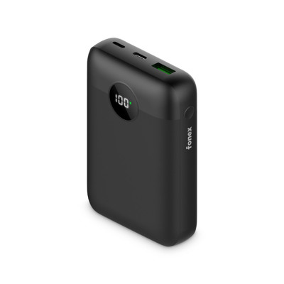 Immagine di Fonex power bank carica rapida da 10.000 mAh con display | Nero