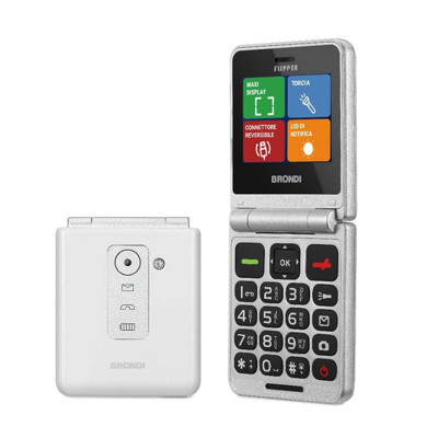 Immagine di Brondi telefono cellulare Flipper Flip Dual sim | Bianco