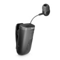 Immagine di Fonex auricolare Bluetooth mono con cavo retrattile e clip | Nero