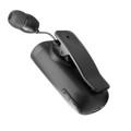 Immagine di Fonex auricolare Bluetooth mono con cavo retrattile e clip | Nero