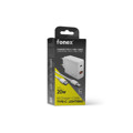 Immagine di Fonex caricatore 20W con porta USB e Typc-C (PD) + cavo Type-C to Lightning | Bianco