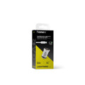 Immagine di Fonex caricatore auto 12W con 2 porte USB e cavo Lightning  | Silver/Bianco