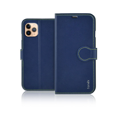 Immagine di Fonex custodia a libro Identity in similpelle per Apple iPhone 11 Pro Max | Blu