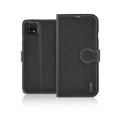 Immagine di Fonex custodia a libro Identity in similpelle per Samsung Galaxy A22 4G | Nero