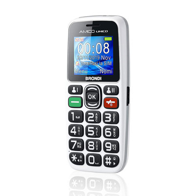 Immagine di Brondi telefono cellulare Amico Unico per anziani Dual sim | Bianco