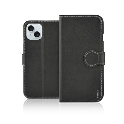 Immagine di Fonex custodia a libro Identity in similpelle per Apple iPhone 15 | Nero