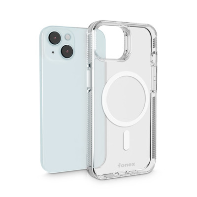 Immagine di Fonex cover Invisible Plus con magnete per Apple iPhone 15 Plus | Trasparente