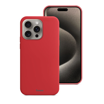 Immagine di Fonex cover Pure Touch in silicone per Apple iPhone 15 Pro Max | Rosso