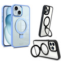 Immagine di Fonex cover Mag Stand con magnete e supporto per Apple iPhone 15 | Bordo Viola chiaro