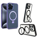 Immagine di Fonex cover Mag Stand con magnete e supporto per Apple iPhone 15 Pro | Bordo Viola