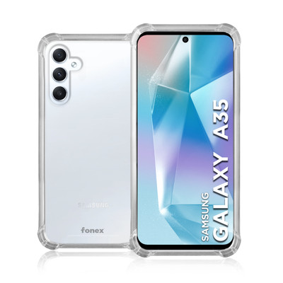 Immagine di Fonex cover Mols Basic antiurto per Samsung Galaxy A35 5G con angoli e retro rinforzati |Trasparente