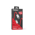 Immagine di Fonex cavo carica e dati 100W in tessuto ultraresistente Type-C to Type-C | 1 m | Rosso