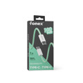 Immagine di Fonex cavo carica e dati 100W in tessuto ultraresistente Type-C to Type-C | 1 m | Verde