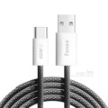 Immagine di Fonex cavo carica e dati 60W in tessuto ultraresistente USB to Type-C | 1 m | Nero