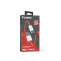 Immagine di Fonex cavo carica e dati 60W in tessuto ultraresistente USB to Type-C | 1 m | Rosso