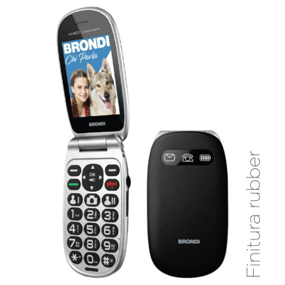 Immagine di Brondi cellulare senior Amico comfort Dual sim | Nero rubber