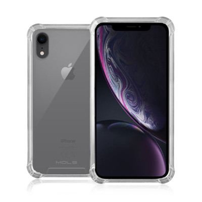 Immagine di Fonex cover Mols Basic antiurto per Apple Iphone Xr con angoli e retro rinforzati |Trasparente