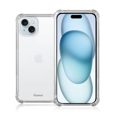 Immagine di Fonex cover Mols Basic antiurto per Apple iPhone  15 con angoli e retro rinforzati |Trasparente