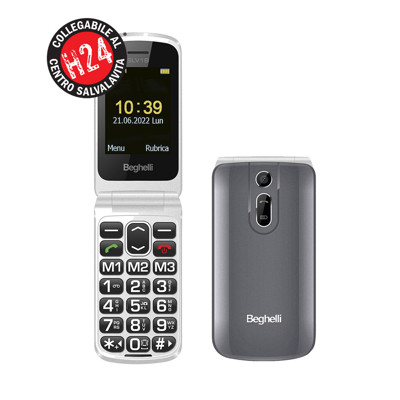 Immagine di Beghelli telefono cellulare Salvalavita senior flip SLV 18 Dual sim | Grigio