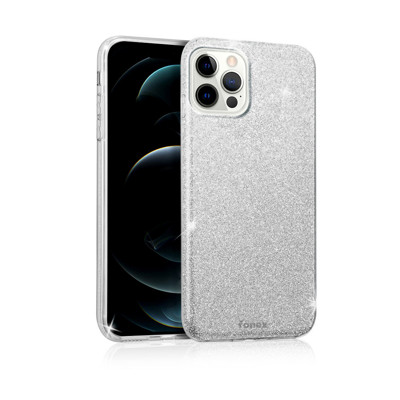 Immagine di Fonex cover Glitter per Apple iPhone 12/12 Pro | Argento