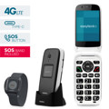 Immagine di Easyteck telefono cellulare senior S400 4G VoLTE con SOS band incluso | Nero