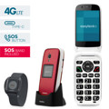 Immagine di Easyteck telefono cellulare senior S400 4G VoLTE con SOS band incluso | Rosso