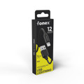 Immagine di Fonex cavo carica e dati 10W Lightning | 1,5 m | Nero