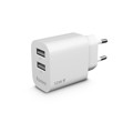 Immagine di Fonex caricatore da rete 12W con 2 porte USB | Bianco